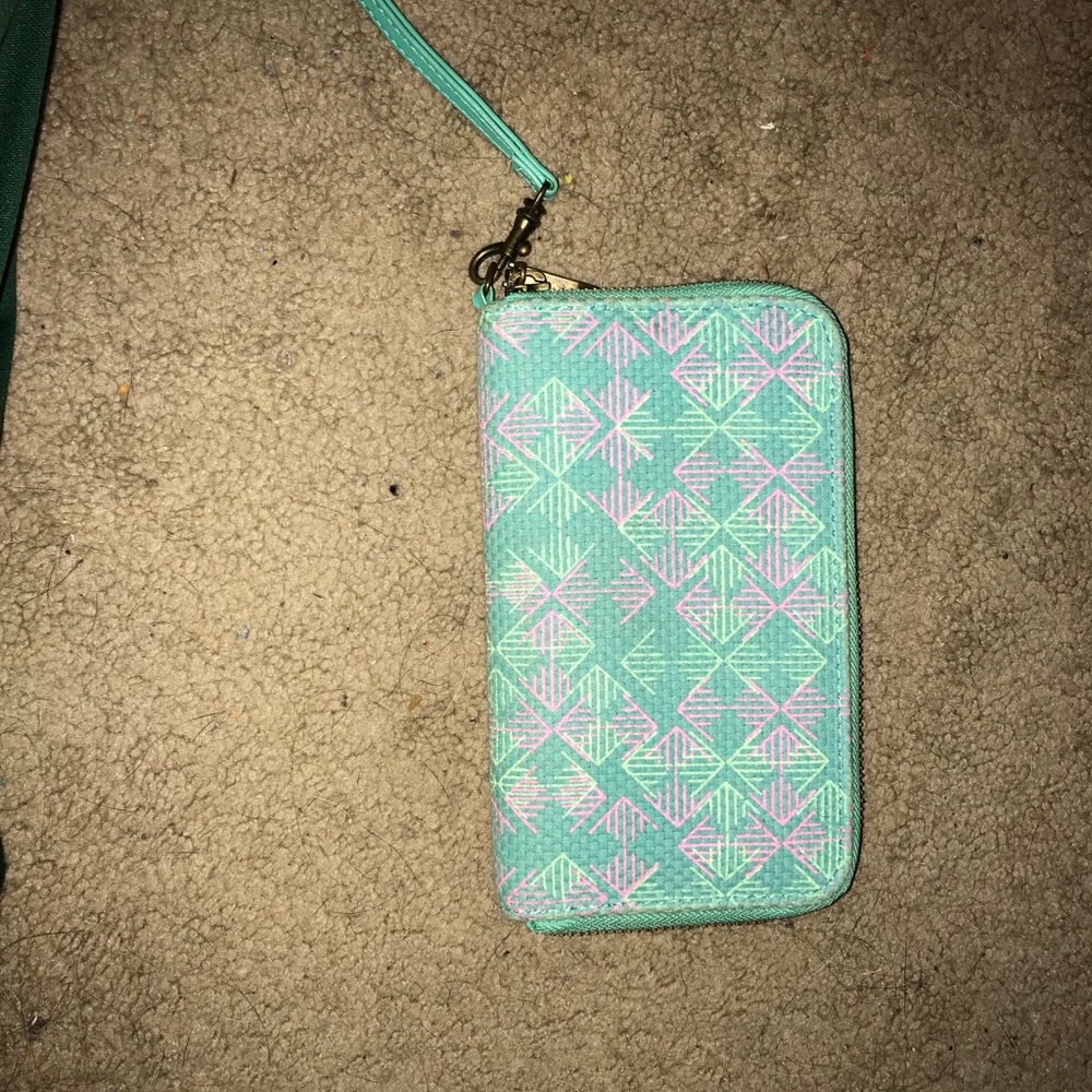 Turquoise Wallet with Wriststrap